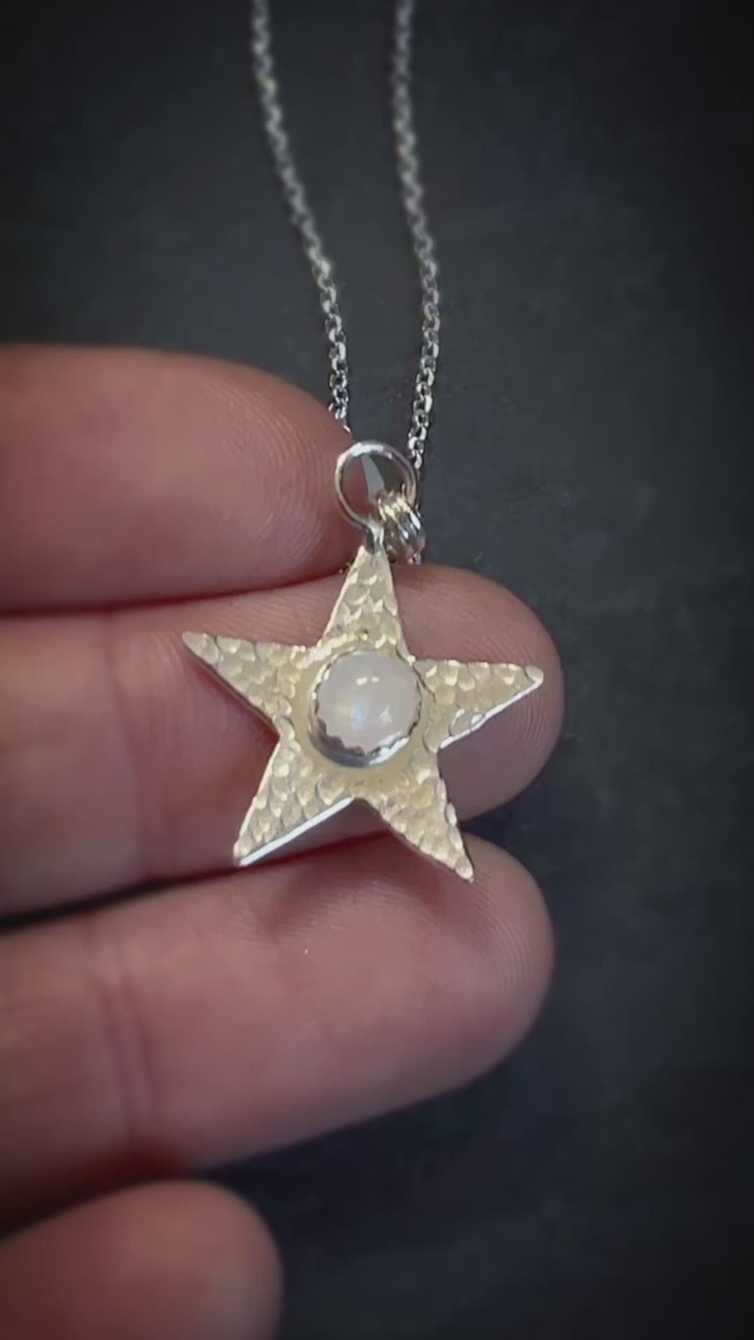 North Star Moonstone Pendant Necklace